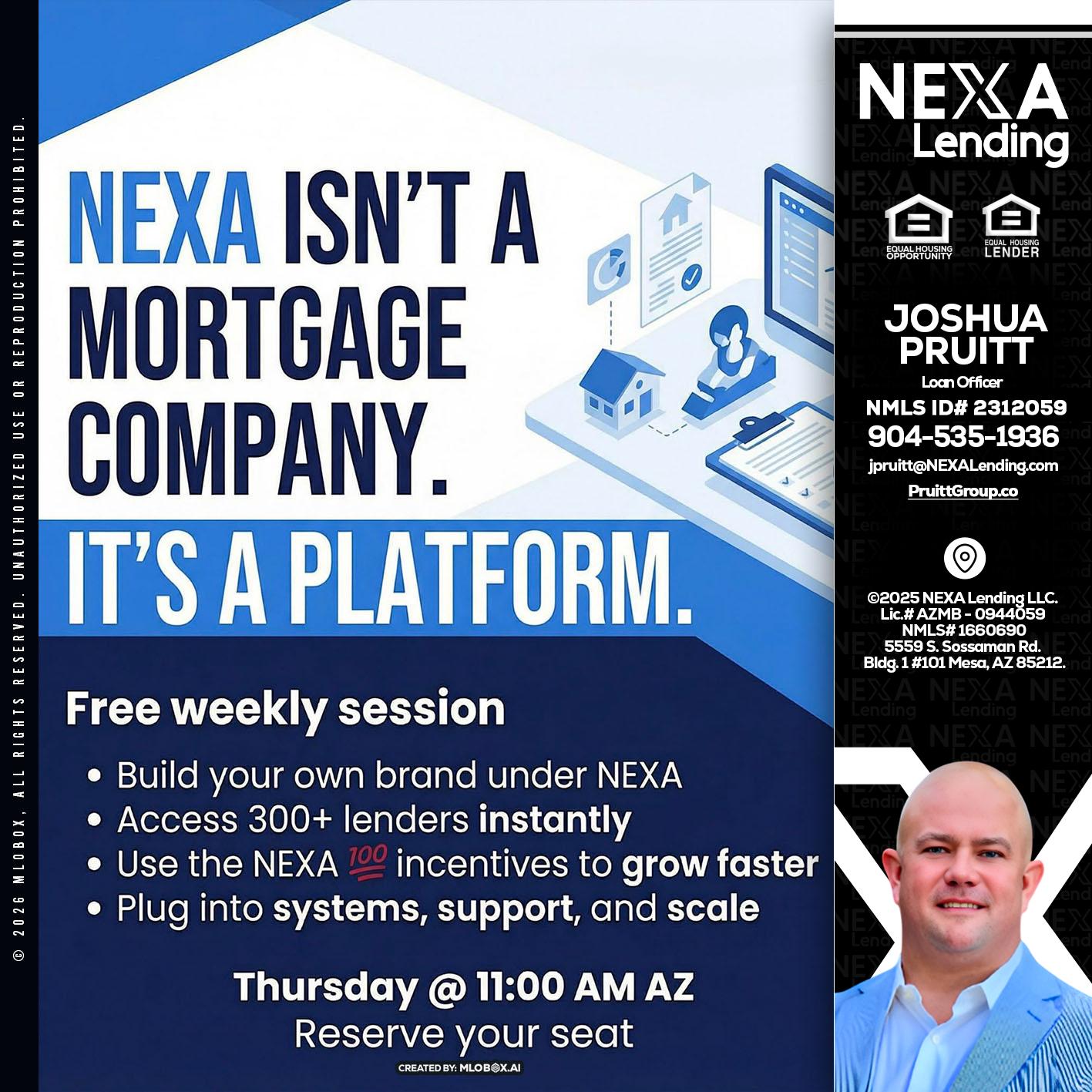 NEXA ISNT - Joshua Pruitt -Loan Officer