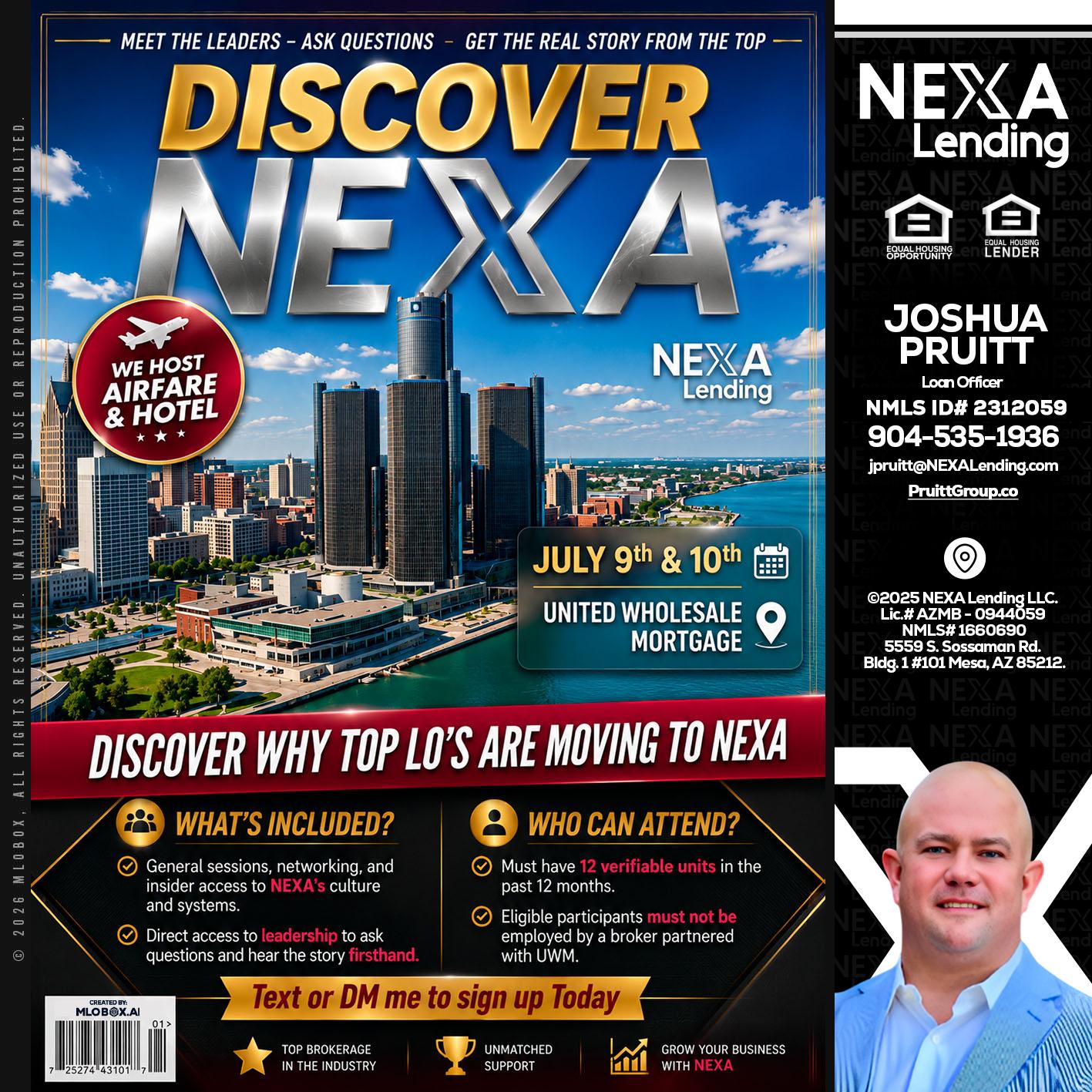 DISCOVER NEXA - Joshua Pruitt -Loan Officer